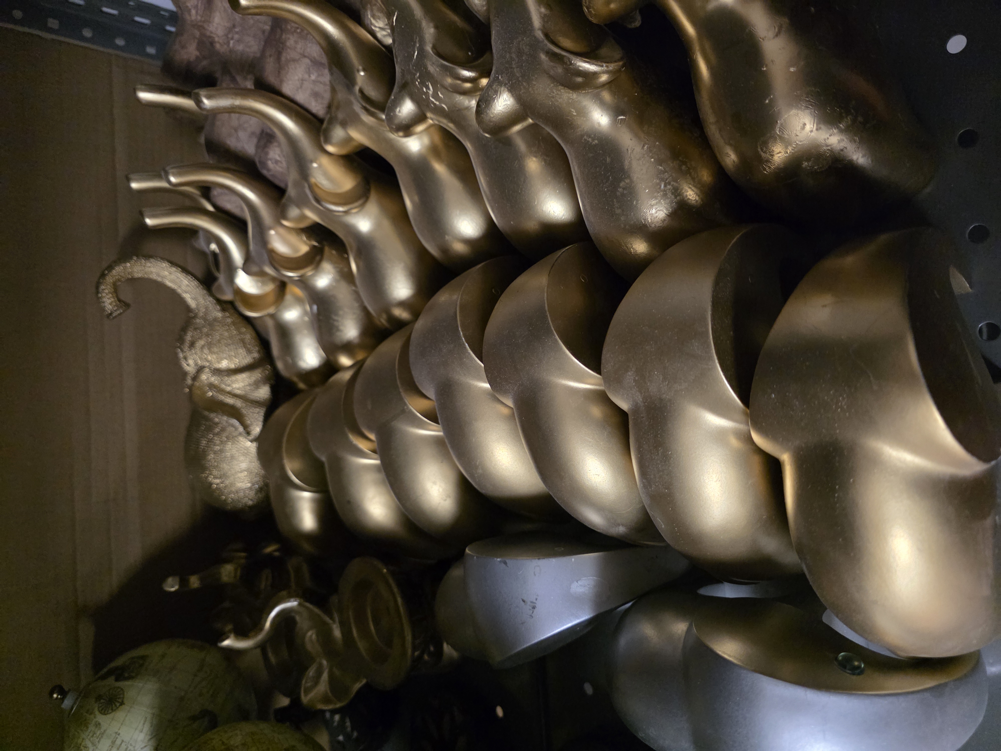 Small gold elephants