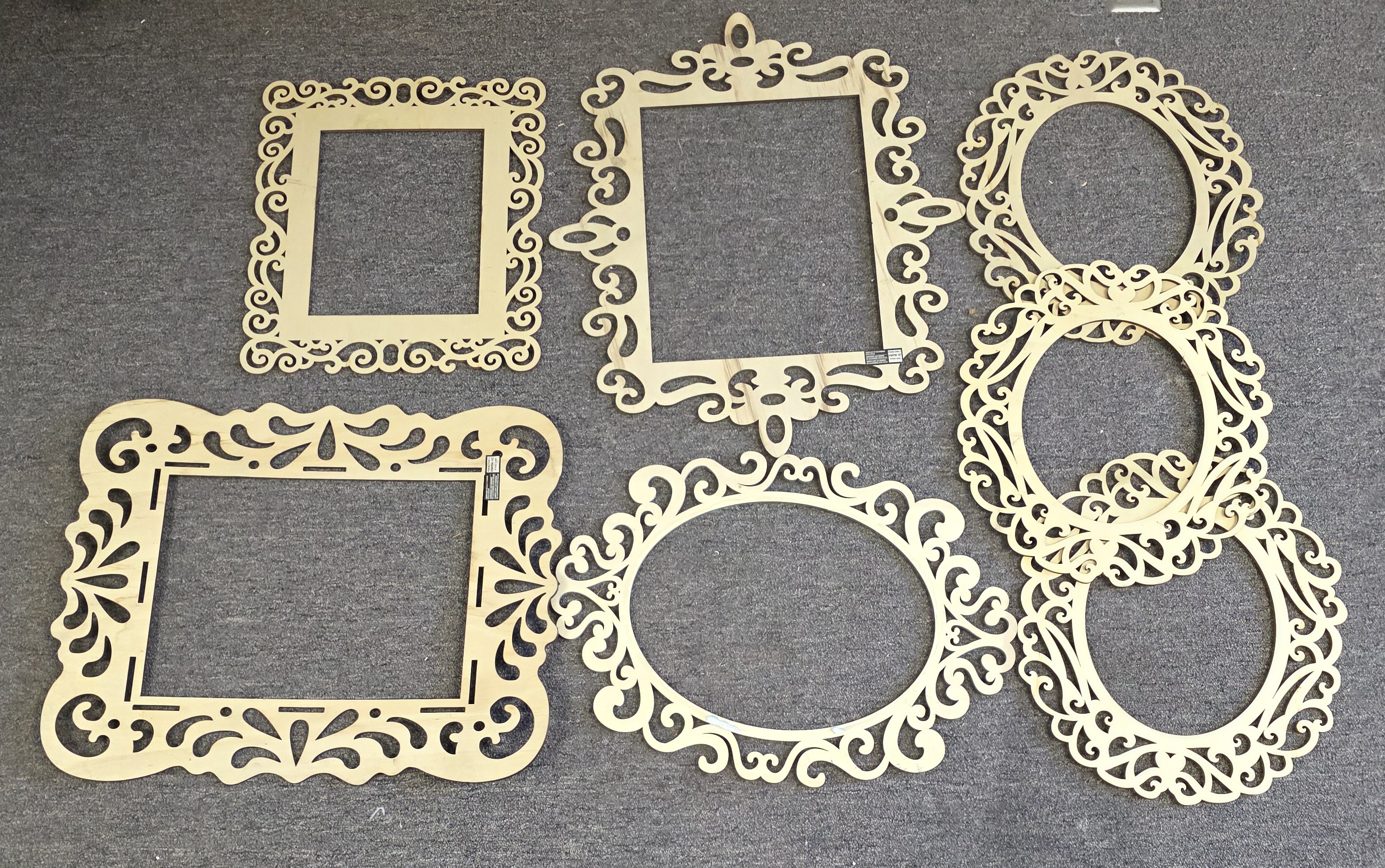 Ornate wooden frames